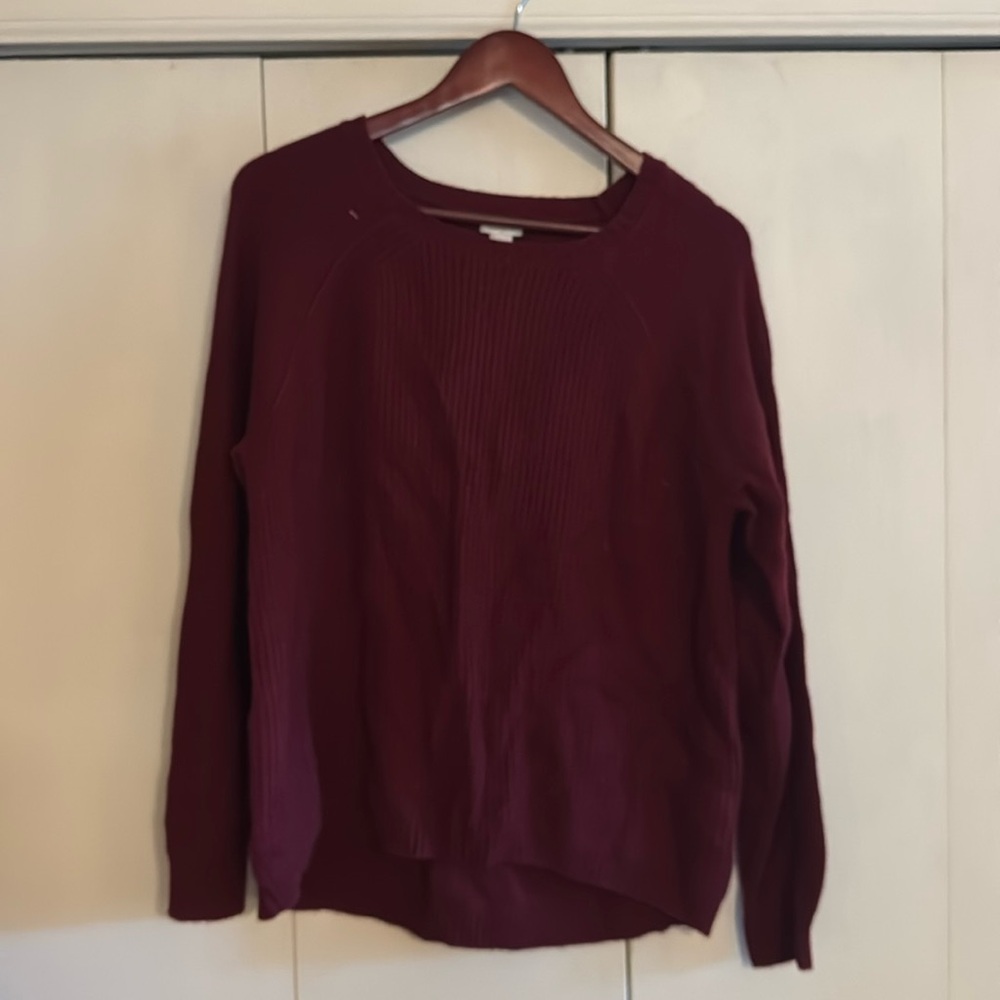 Burgundy J-crew Women’s sweater size L